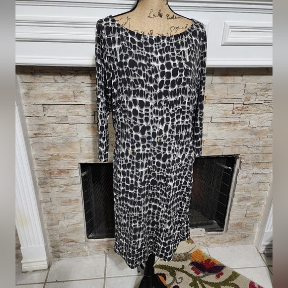 Ann Taylor leopard print soft stretchy bodycon shirt dress plus size 14 new!!! - Picture 1 of 7